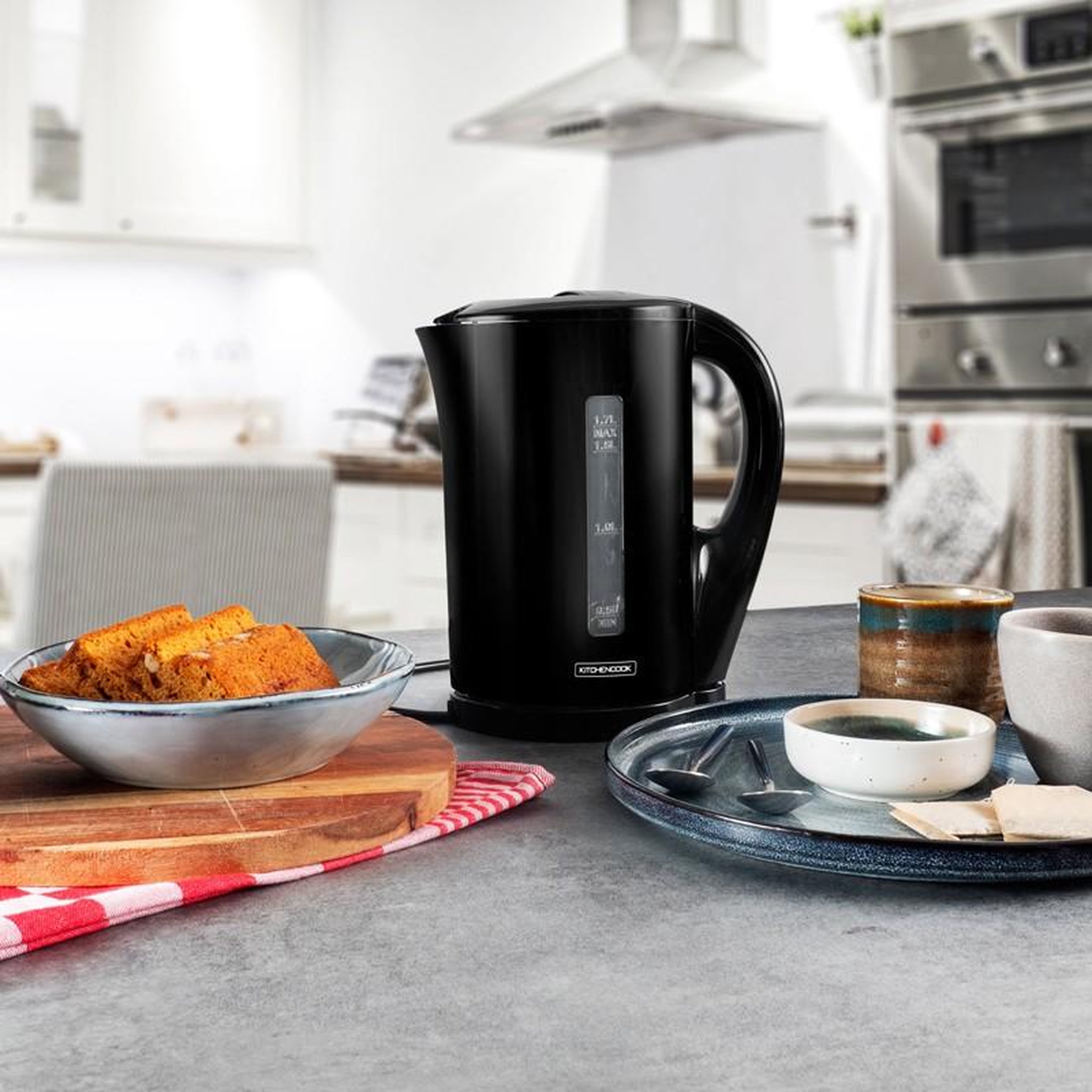Voir la diapositive 2 : KITCHENCOOK Bouilloire 2200w avec filtre anti calcaire cosy tea kitchencook