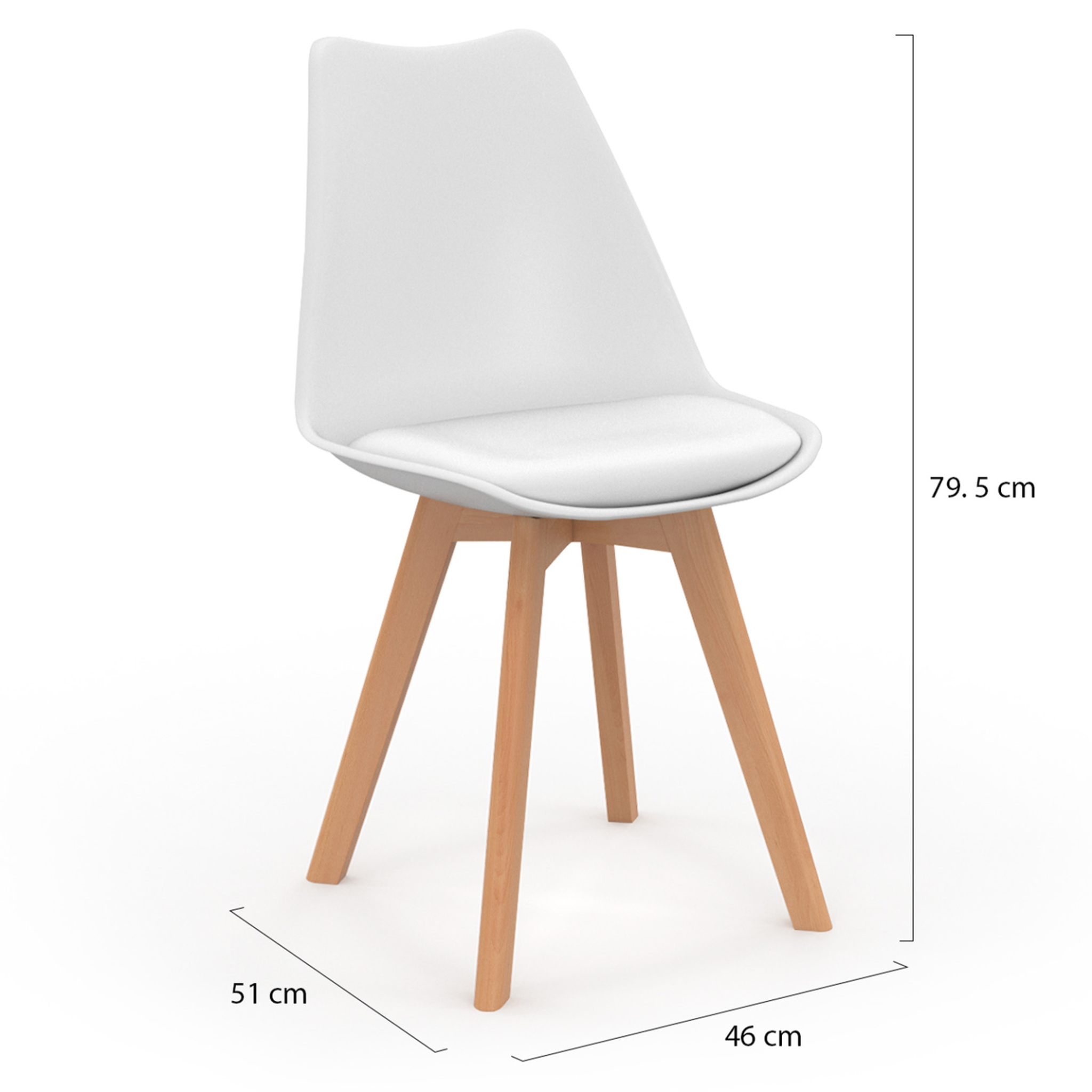 Voir la diapositive 5 : ID MARKET Lot de 6 chaises scandinaves sara mix color pastel rose, blanc, gris clair x2, bleu x2