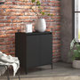 Voir la diapositive 1 : VIDAXL Buffet noir 60x35x70 cm bois d'ingenierie