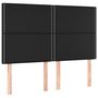 Voir la diapositive 4 : VIDAXL Tete de lit a LED Noir 144x5x118/128 cm Similicuir