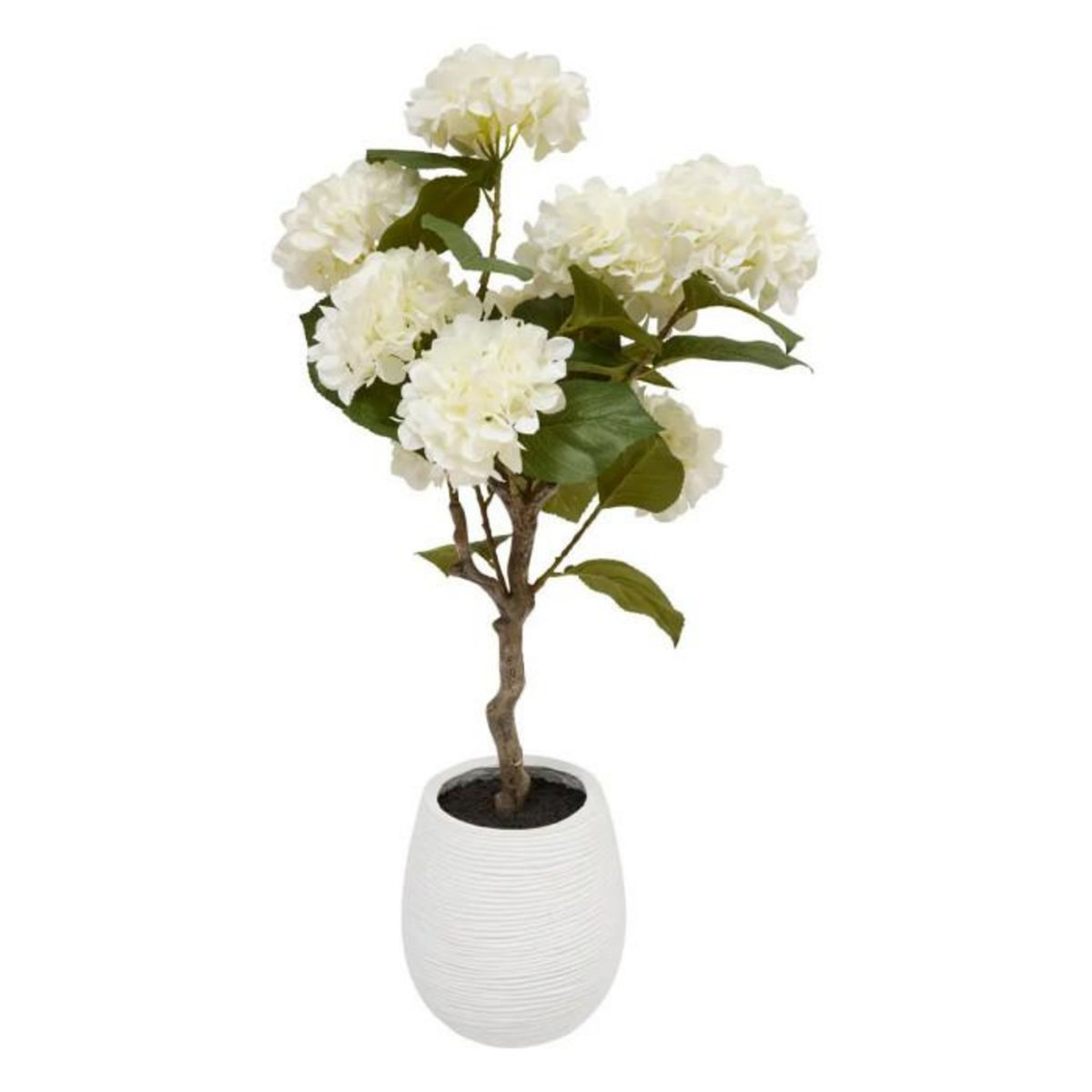 ATMOSPHERA Hortensia Artificielle en Pot  Mika  100cm Blanc
