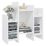 Voir la diapositive 4 : VIDAXL Armoire latérale Blanc 60x26x60 cm Aggloméré