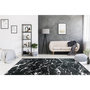 Voir la diapositive 4 : Paris Prix Tapis Antidérapant à Poils Plats  Rhodin  Noir & Blanc