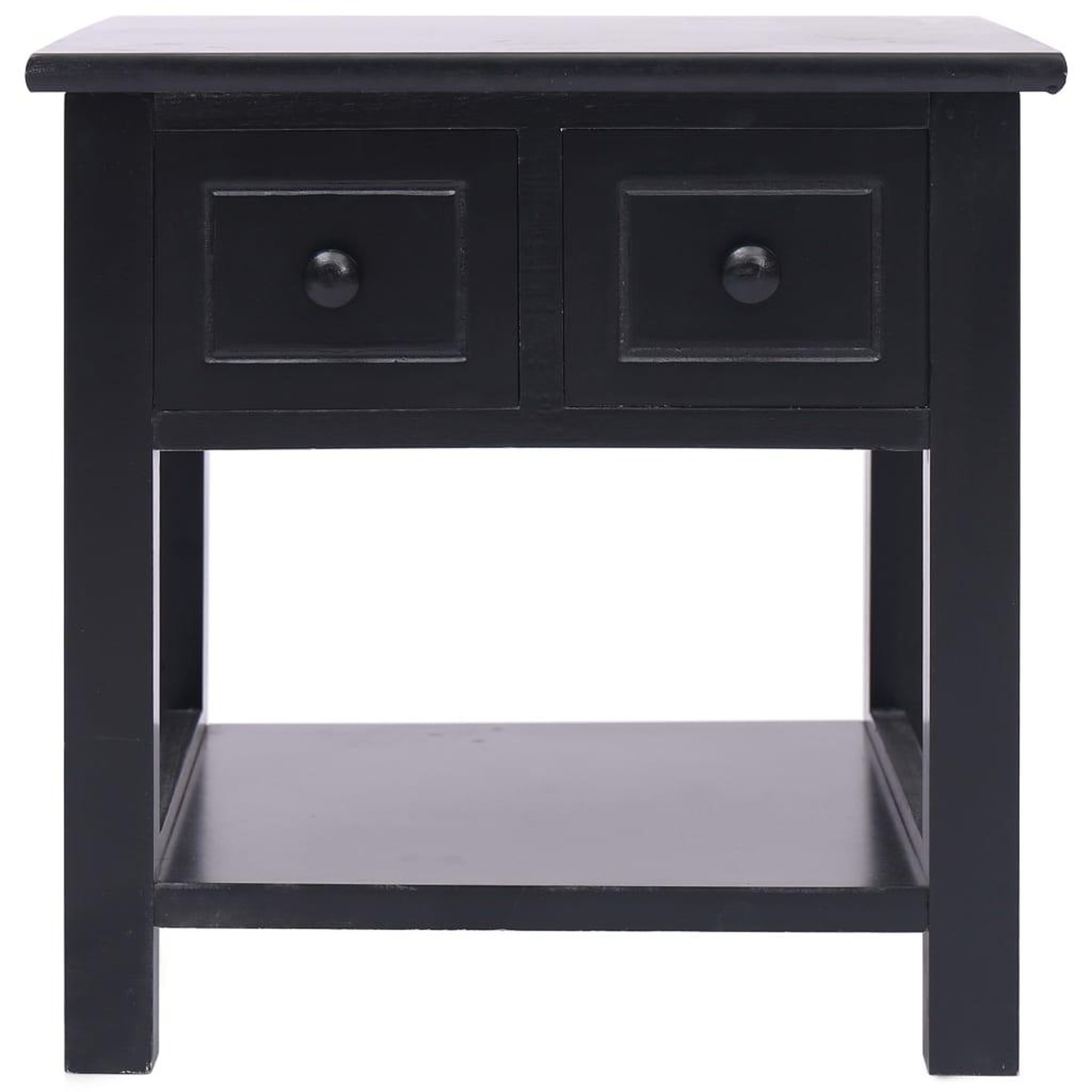 Voir la diapositive 2 : VIDAXL Table d'appoint Noir 40x40x40 cm Bois de Paulownia