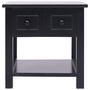 Voir la diapositive 2 : VIDAXL Table d'appoint Noir 40x40x40 cm Bois de Paulownia