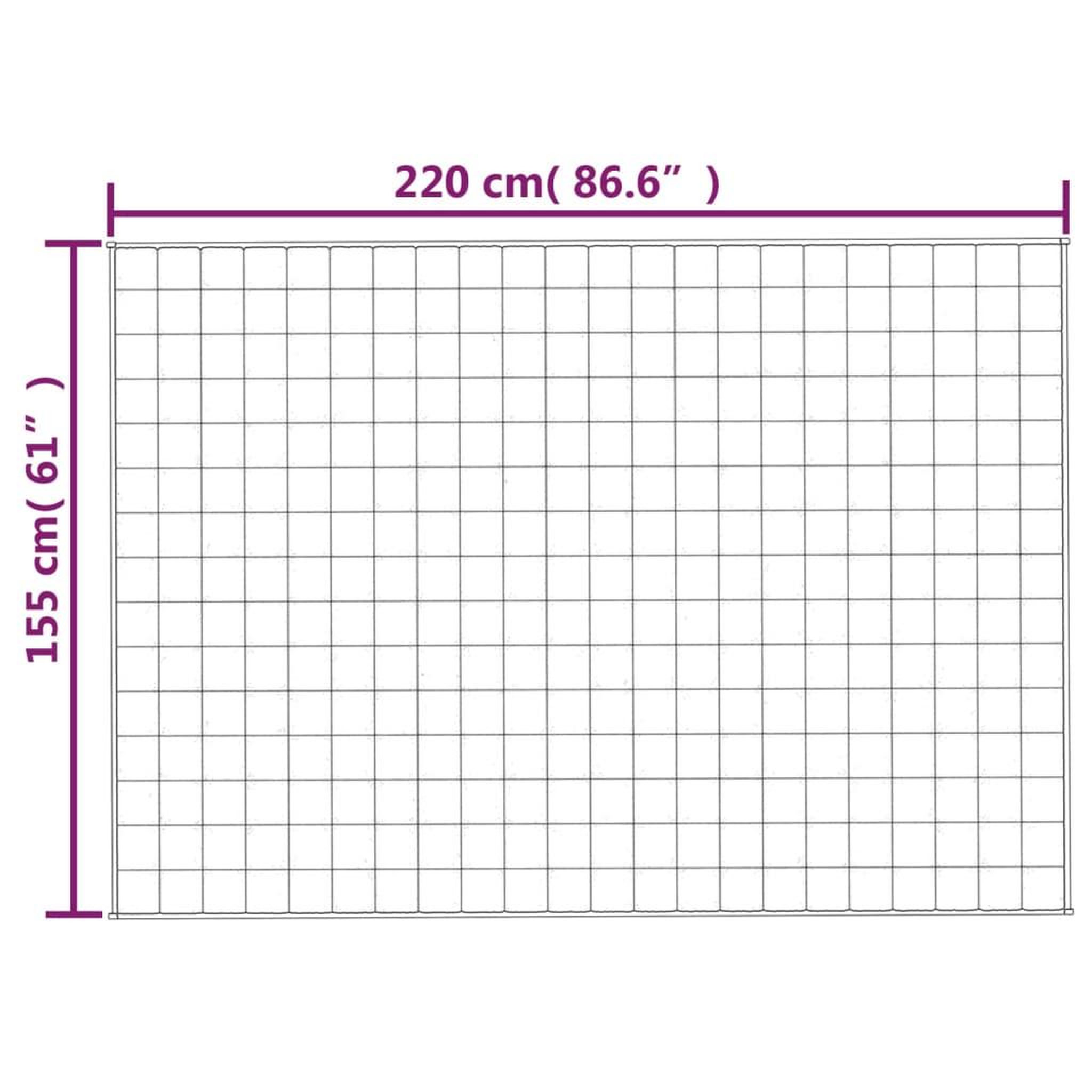 Voir la diapositive 6 : VIDAXL Couverture lestee Creme clair 155x220 cm 7 kg Tissu