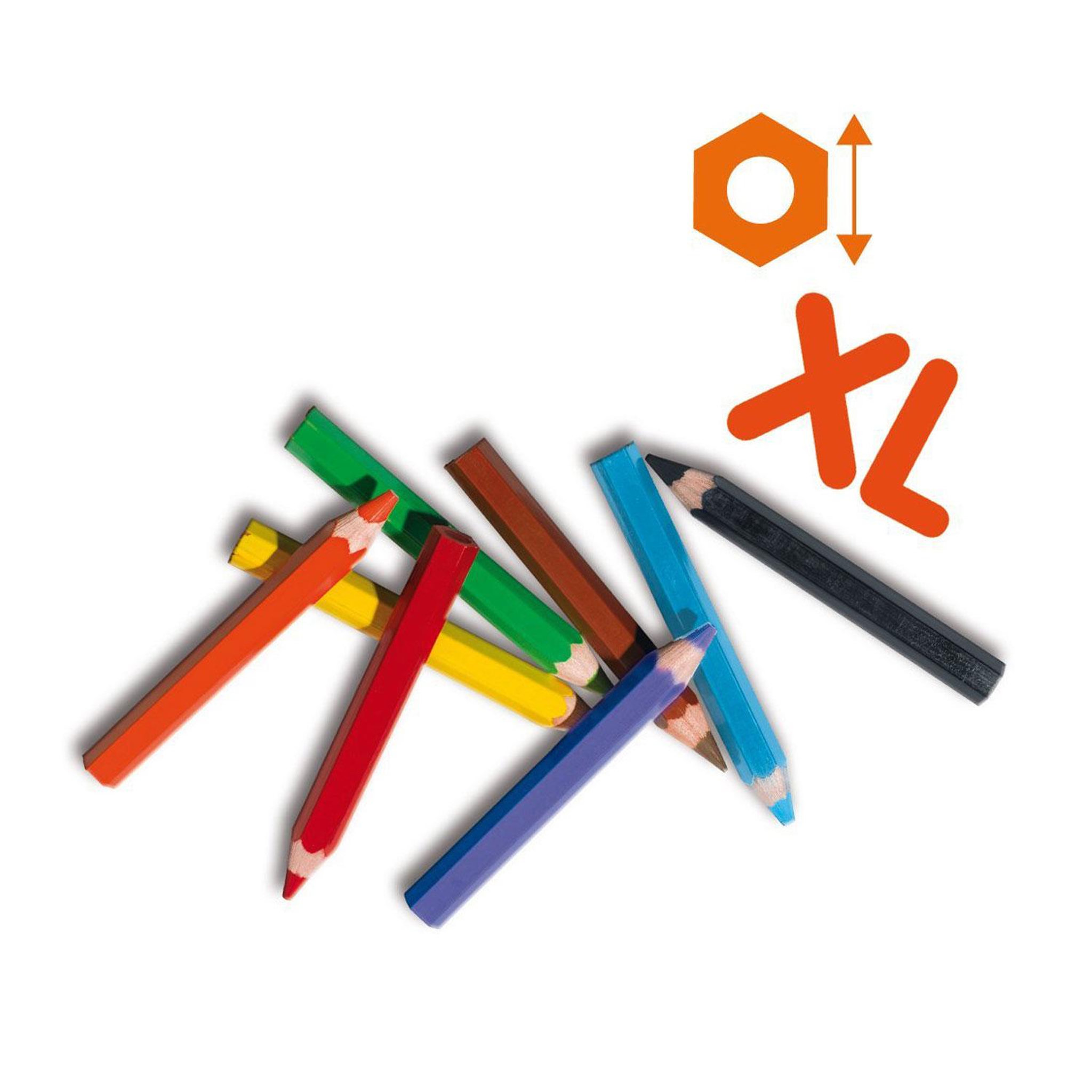 Voir la diapositive 2 : SES Creative Crayons de couleurs My First : 8 crayons de couleurs XL