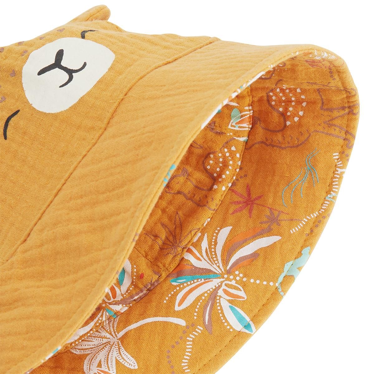 Petit Béguin Bob bébé réversible en gaze de coton Liwa