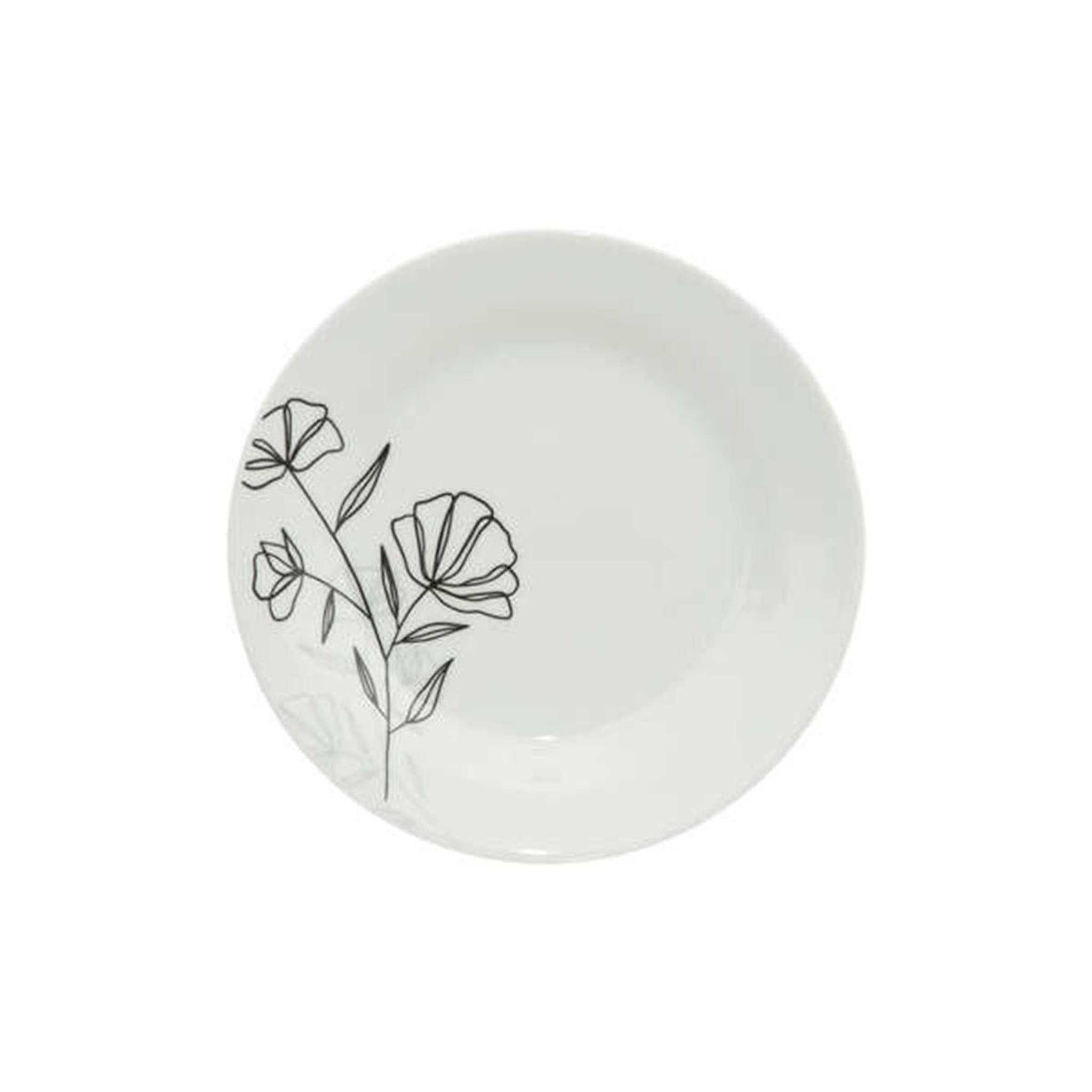 Voir la diapositive 1 : SECRET DE GOURMET Lot de 6 assiettes à dessert  azalée  19cm blanc