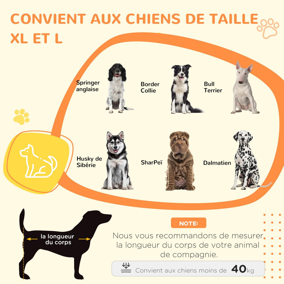 PAWHUT Cage chien grande taille sur roulettes - 2 portes verrouillables, plateau amovible - acier noir
