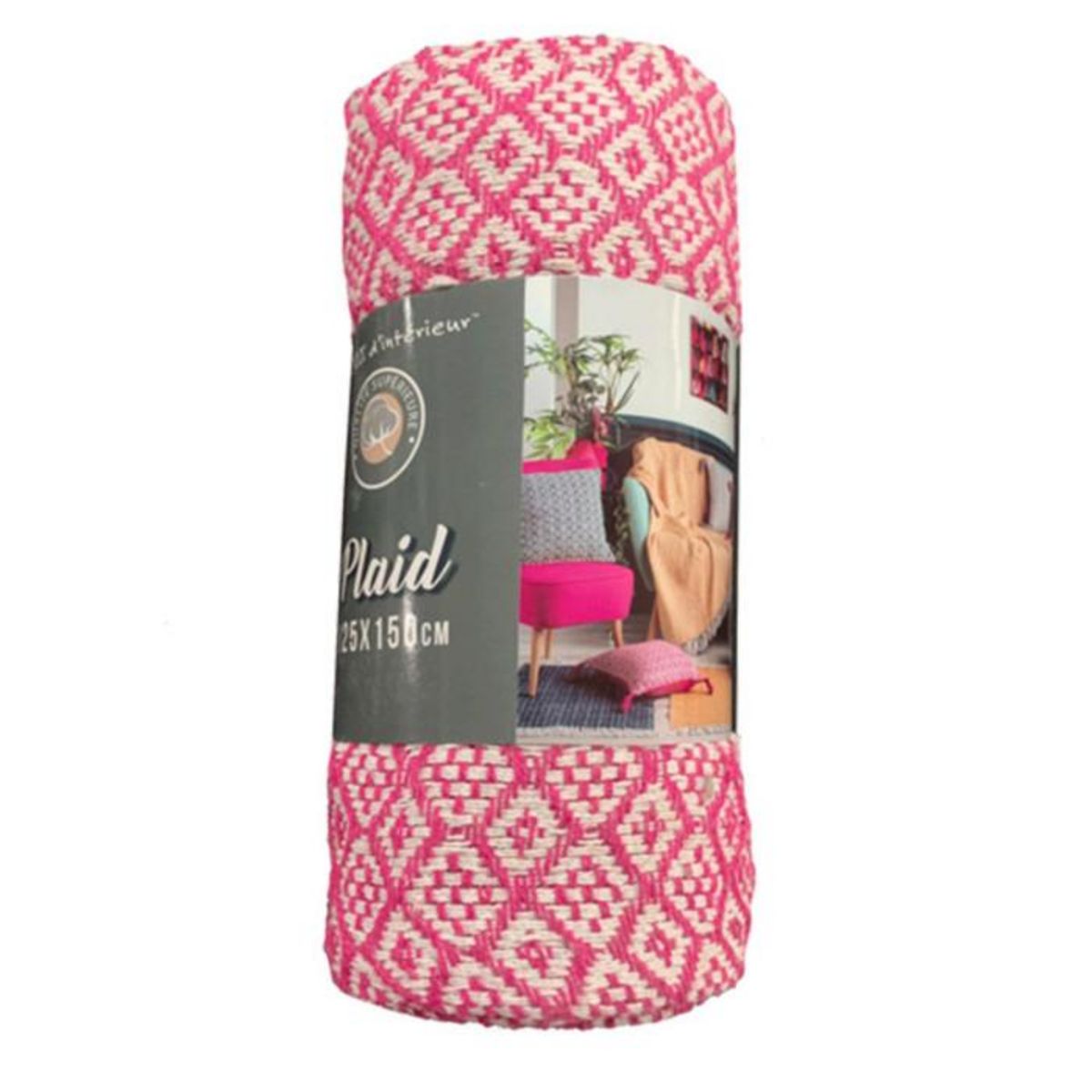 Paris Prix Plaid à Franges  Pithaya  125x150cm Rose