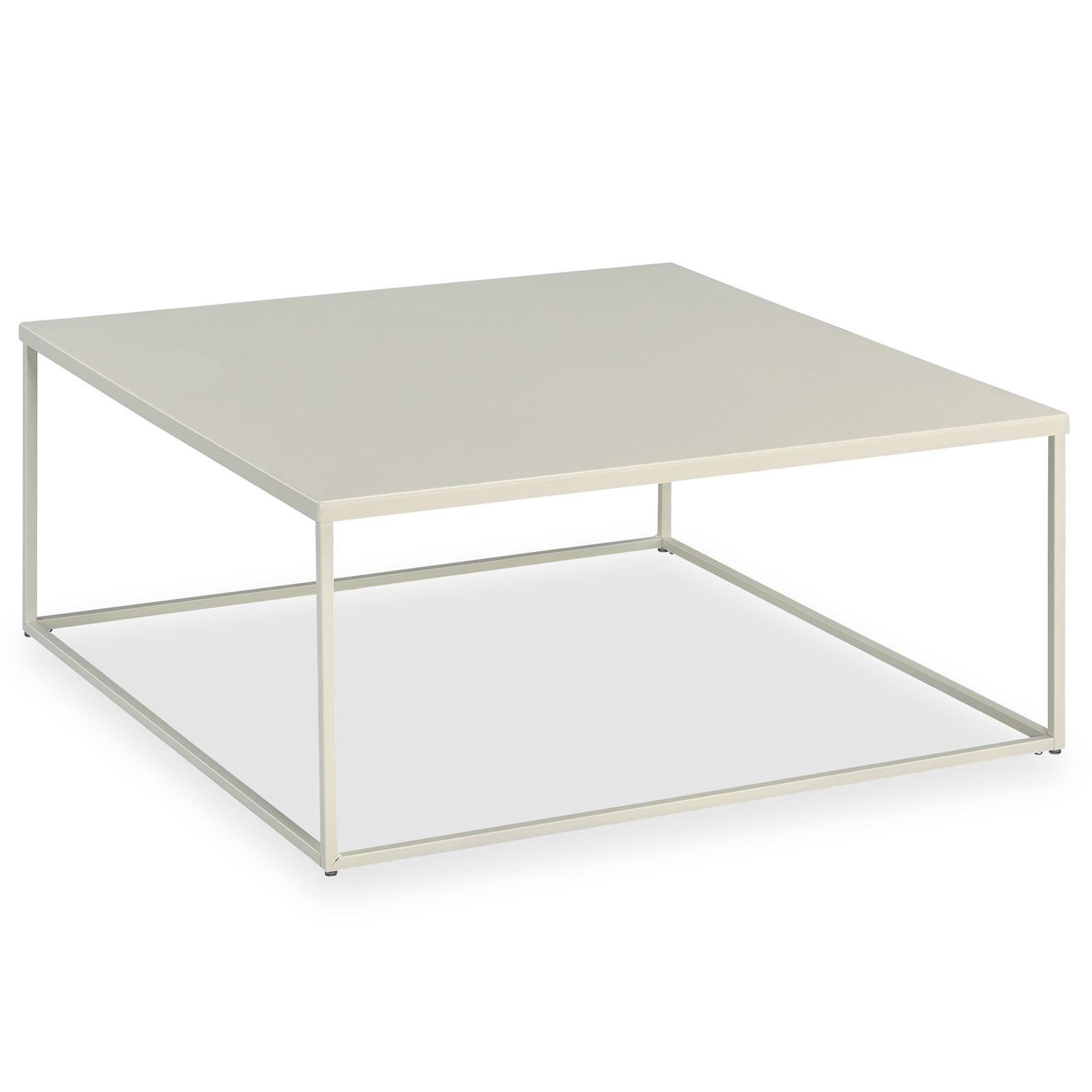 Voir la diapositive 1 : IDIMEX Table basse carrée hilar, cadre et plateau en métal laqué