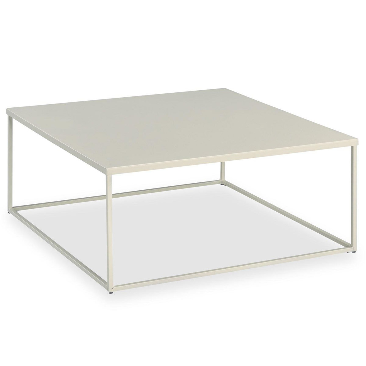 IDIMEX Table basse carrée HILAR, cadre et plateau en métal laqué