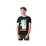 CAPSLAB T-shirt homme en coton col rond Dragon Ball Bulma. Coloris disponibles : Noir