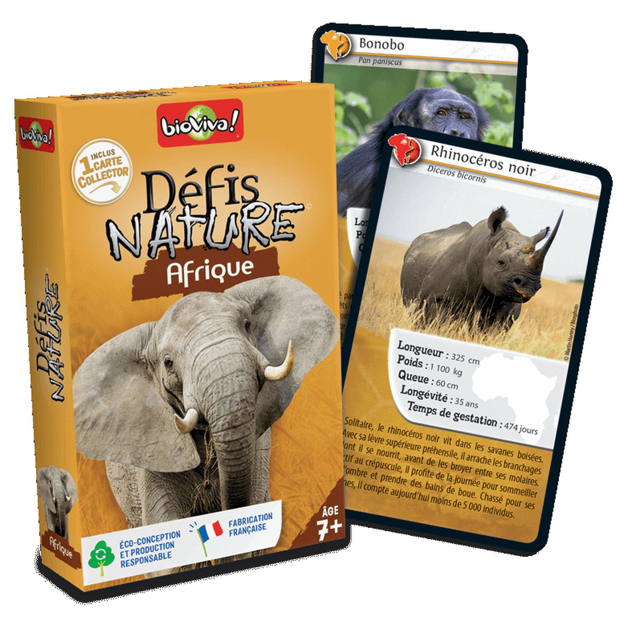 Voir la diapositive 2 : BIOVIVA Défis Nature Afrique 36 cartes collector