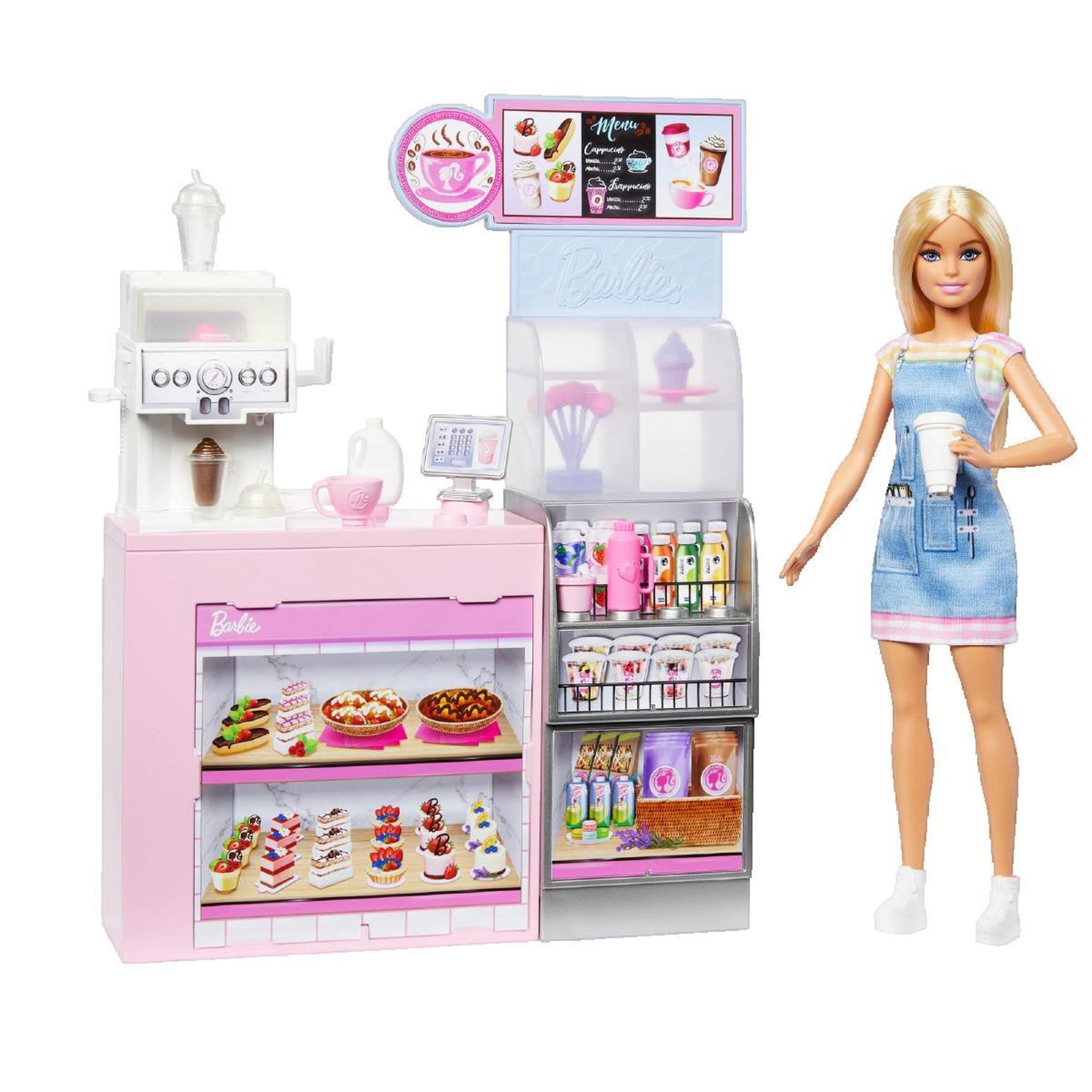 MATTEL Coffret Pause Café Barbie avec poupée barista et accessoires
