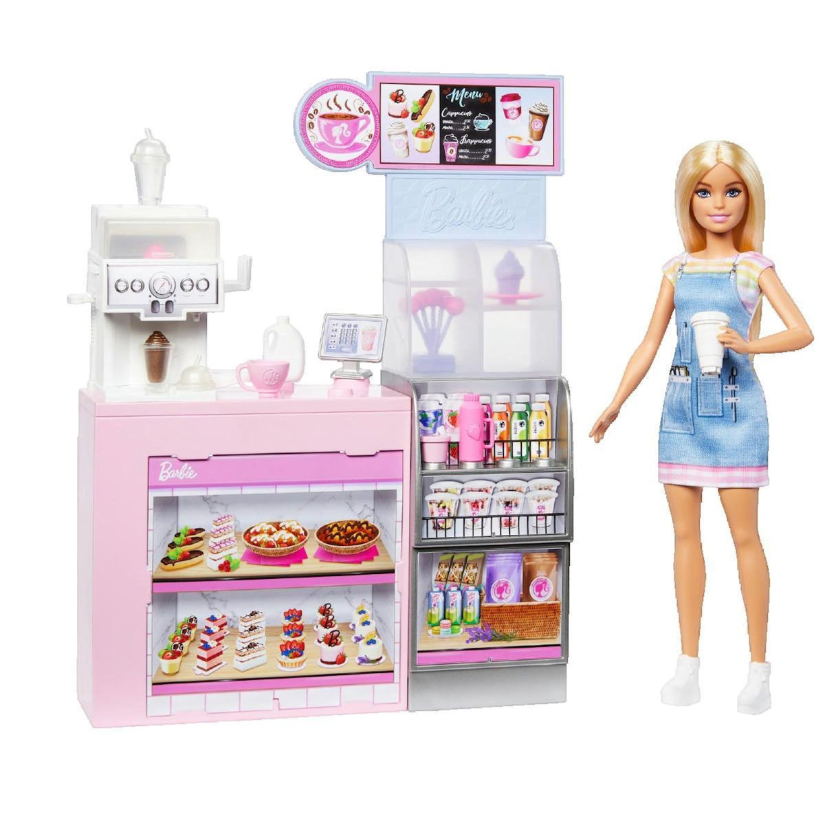 MATTEL Coffret Pause Café Barbie avec poupée barista et accessoires