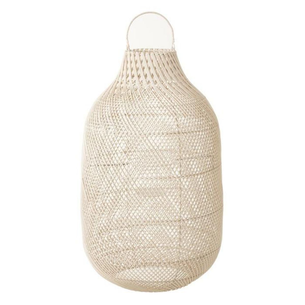 Paris Prix Lanterne Cylindrique  Rotin  78cm Blanc