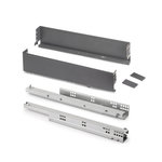 EMUCA SRL Tiroir extérieur Simplex 25kg hauteur 88mm -  profondeur 440mm -  acier -  Gris antracite