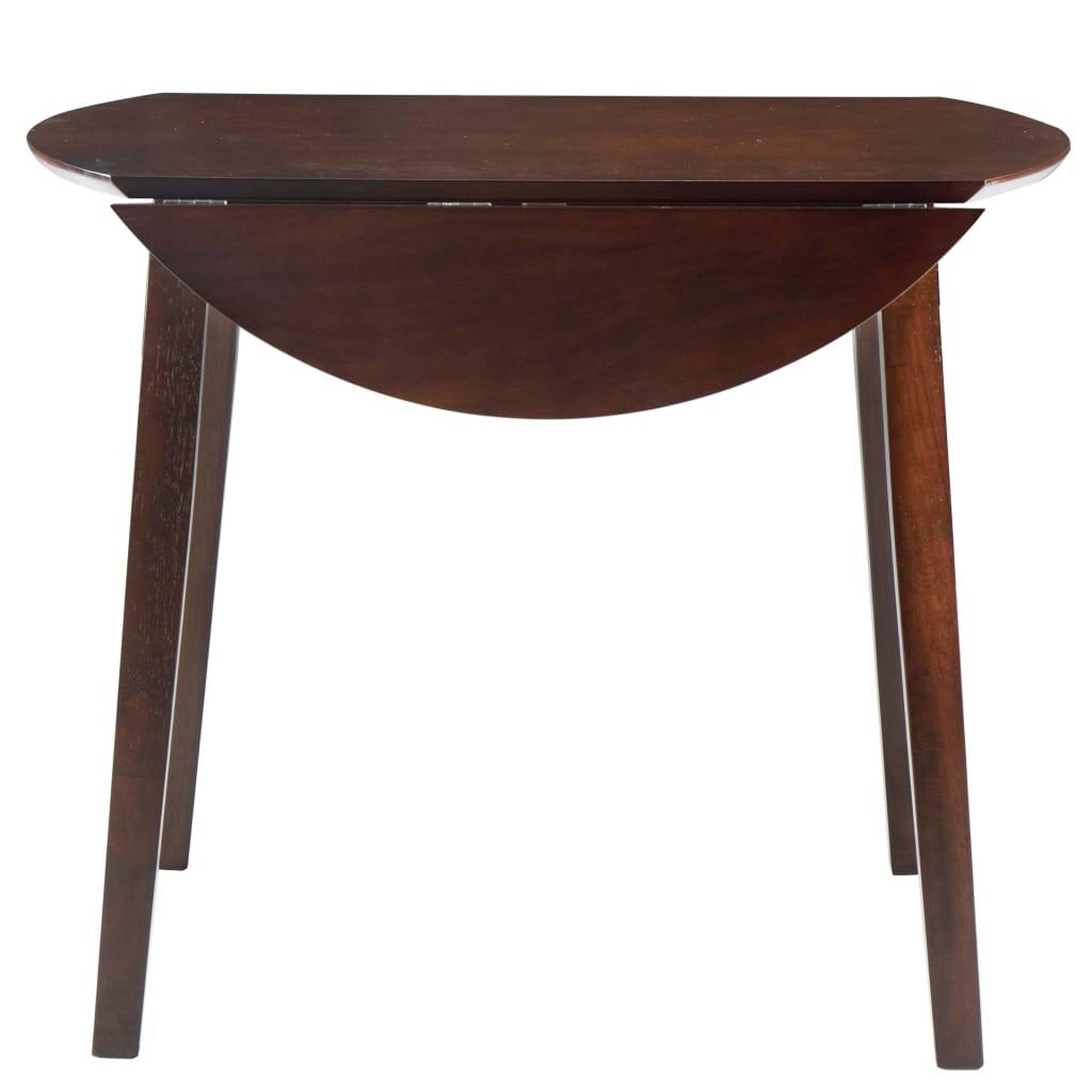 Voir la diapositive 5 : VIDAXL Table de salle a manger ronde a abattant MDF Marron