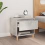 Voir la diapositive 3 : VIDAXL Table de chevet Gris beton 50x46x50 cm Bois d'ingenierie