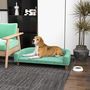 Voir la diapositive 2 : PAWHUT Canapé chien lit pour chien design scandinave coussin déhoussable dim 98L x 67l x 25H cm pieds bois tissu polyester vert
