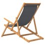 Voir la diapositive 5 : VIDAXL Chaise de plage pliable Bois de teck solide Gris