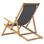 Voir la diapositive 5 : VIDAXL Chaise de plage pliable Bois de teck solide Gris