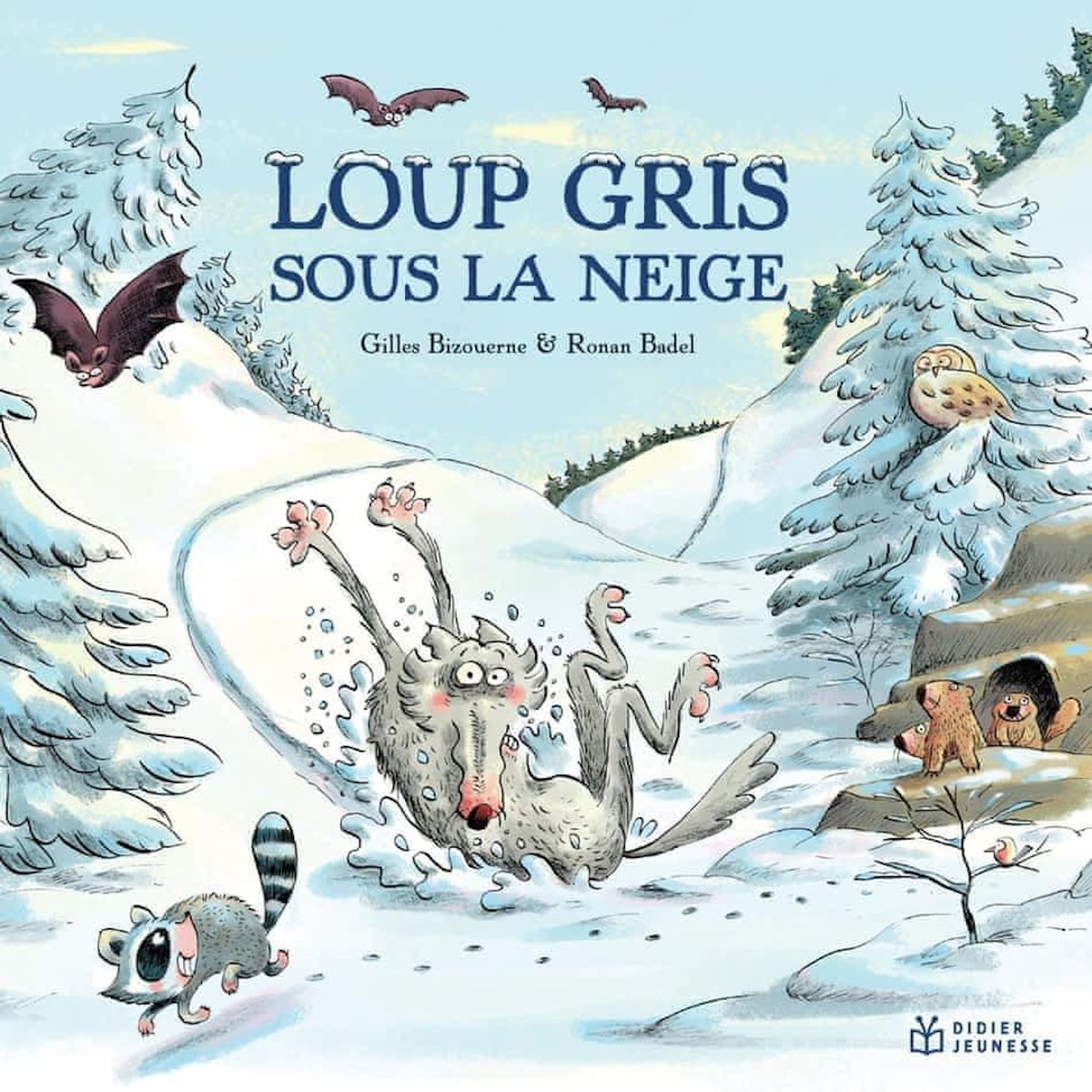 LOUP GRIS : LOUP GRIS SOUS LA NEIGE, Bizouerne Gilles