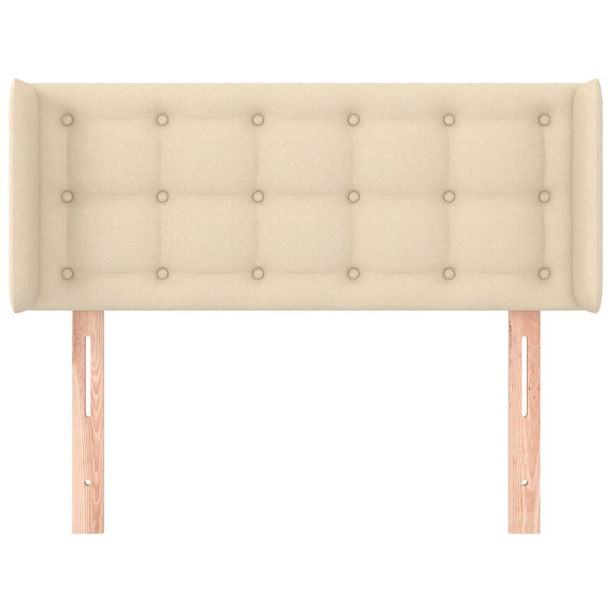 VIDAXL Tete de lit avec oreilles Creme 103x16x78/88 cm Tissu