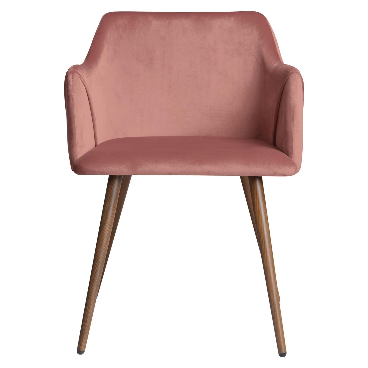 Rendez vous déco Lot de 2 chaises avec accoudoirs en velours vert foncé - Daisy