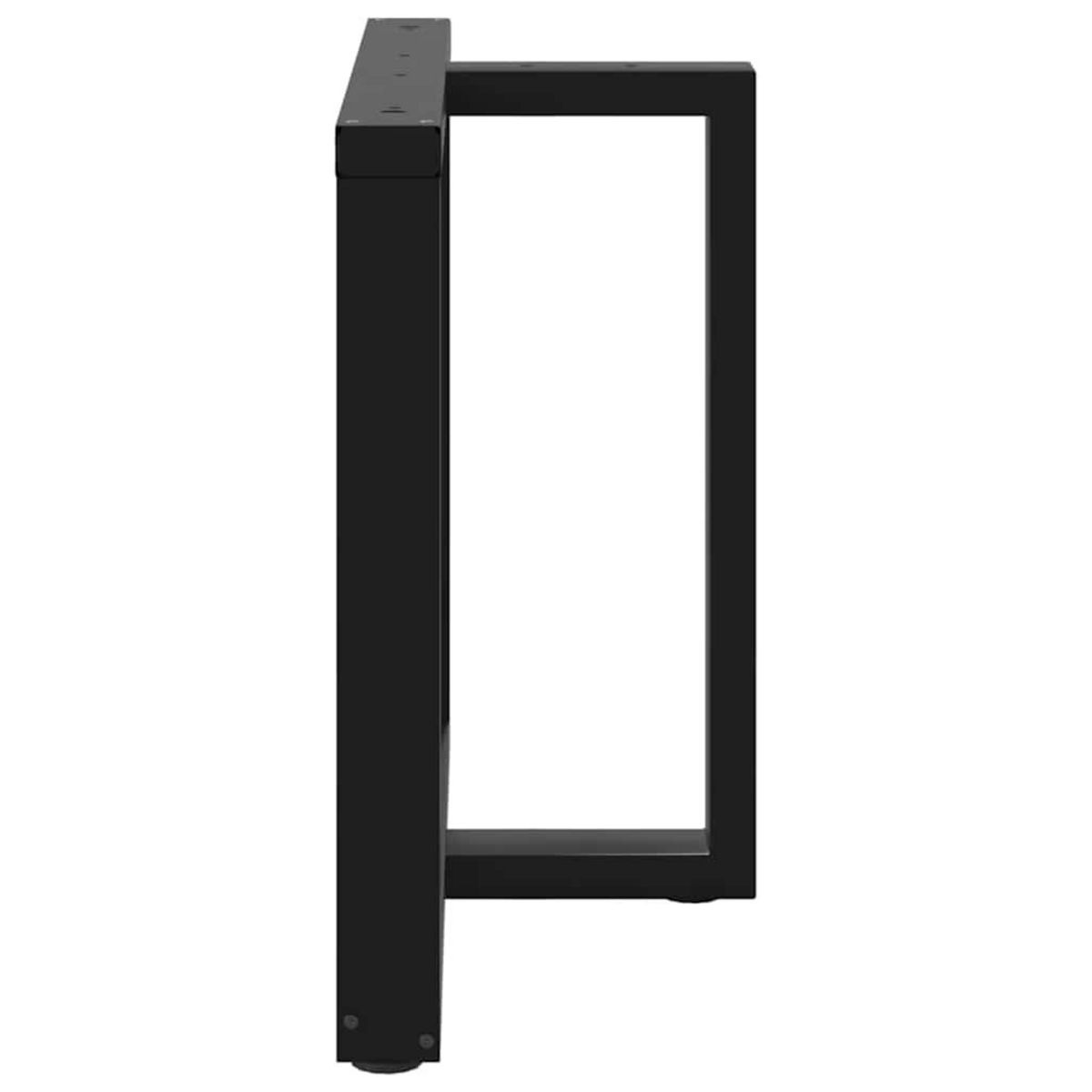 VIDAXL Pieds de table a manger forme de T 2 pcs noir 100x35x(72-73) cm