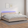 Voir la diapositive 1 : VIDAXL Sommier a lattes de lit avec matelas LED Cappuccino 200x200 cm