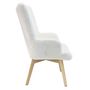 Voir la diapositive 3 : The Home Deco Factory Fauteuil de salon imitiation fourrure scandi Helsinki - Blanc