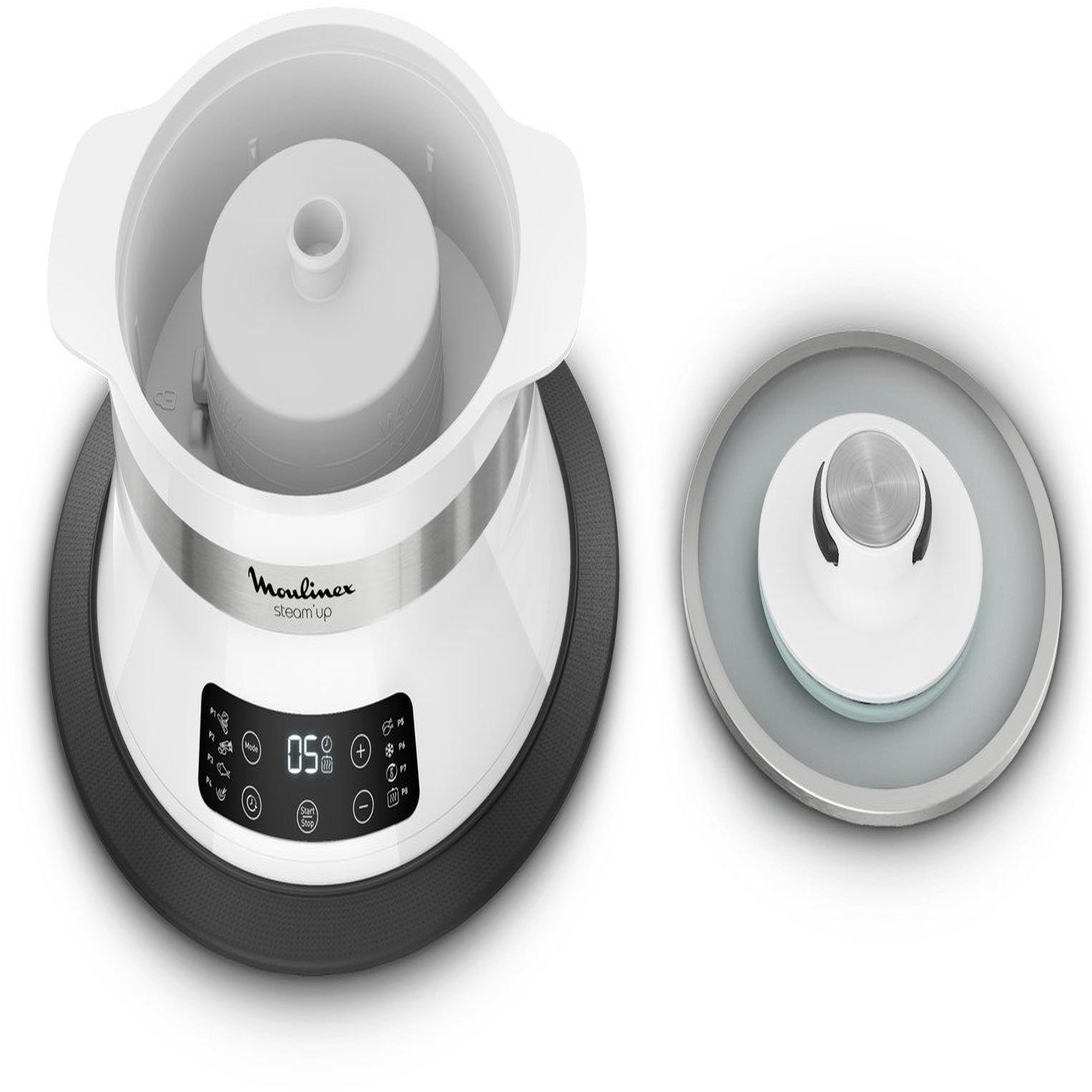 Voir la diapositive 4 : MOULINEX Cuiseur vapeur 0.7l 550w blanc - vj504010