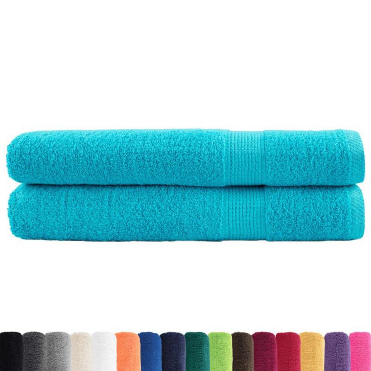 VIDAXL Serviettes de qualité supérieure SOLUND 2 pcs turquoise