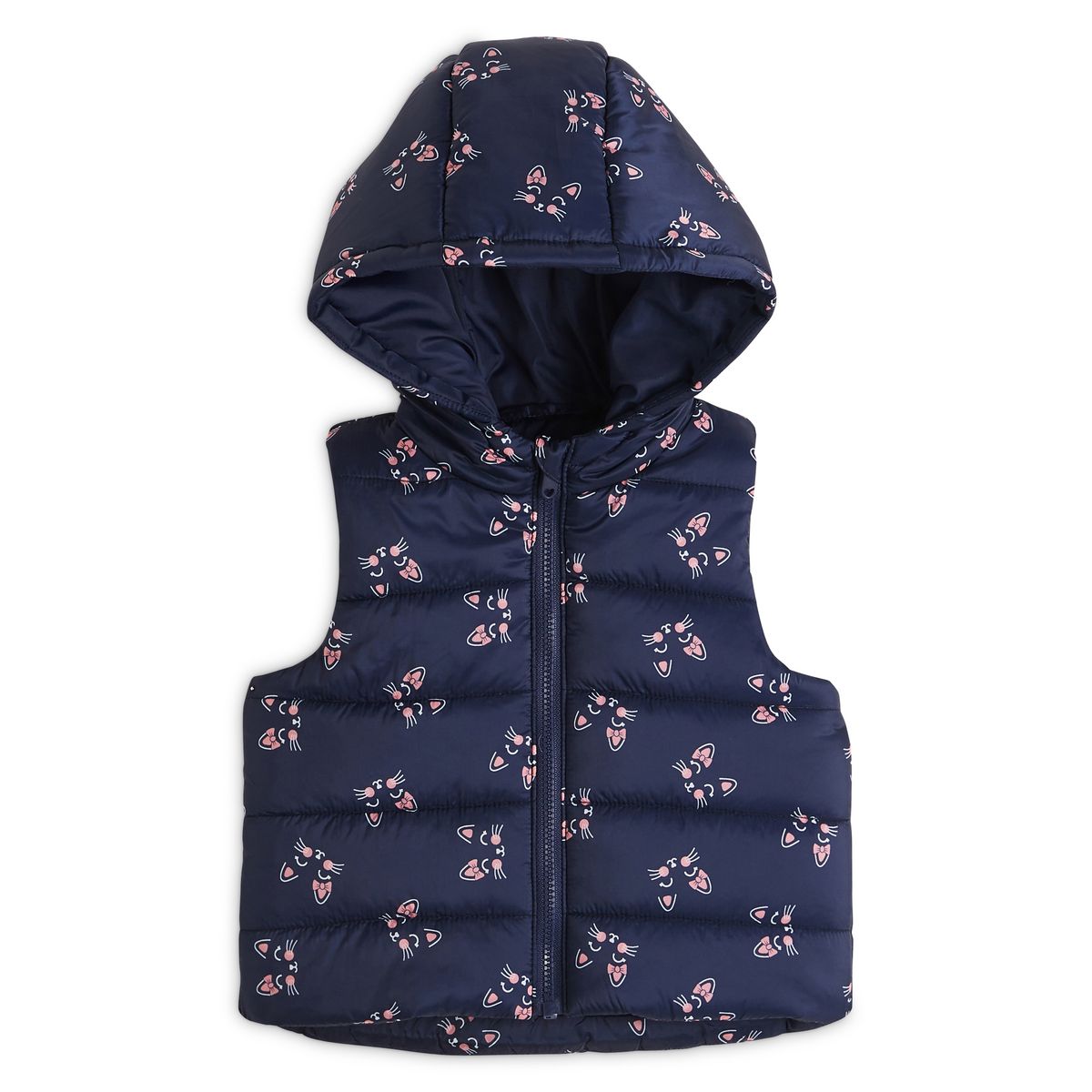 INEXTENSO Doudoune sans manche chats bébé fille