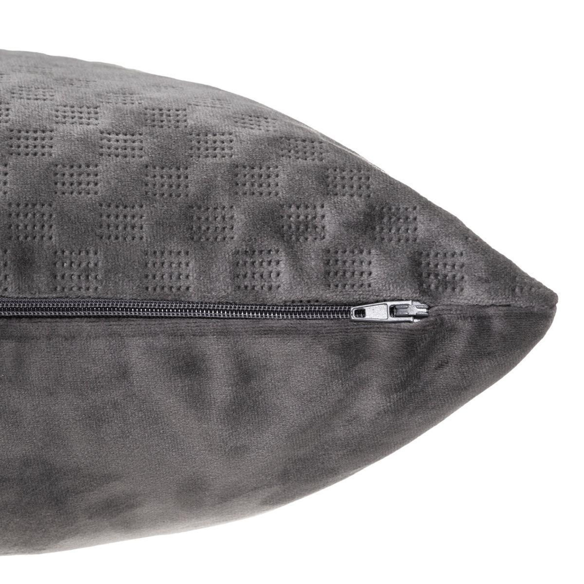Voir la diapositive 2 : ATMOSPHERA Coussin déco en velours  dolce  38x58cm gris