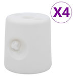 VIDAXL Poids de tonnelle 4 pcs PE Blanc