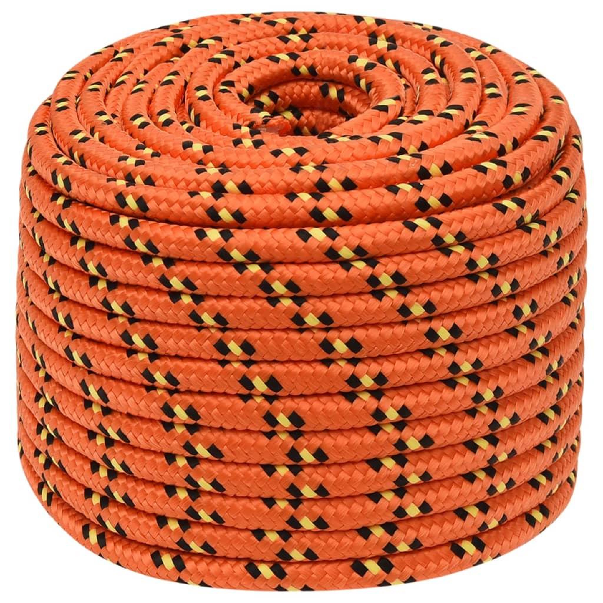 Voir la diapositive 2 : VIDAXL Corde de bateau Orange 14 mm 100 m Polypropylene