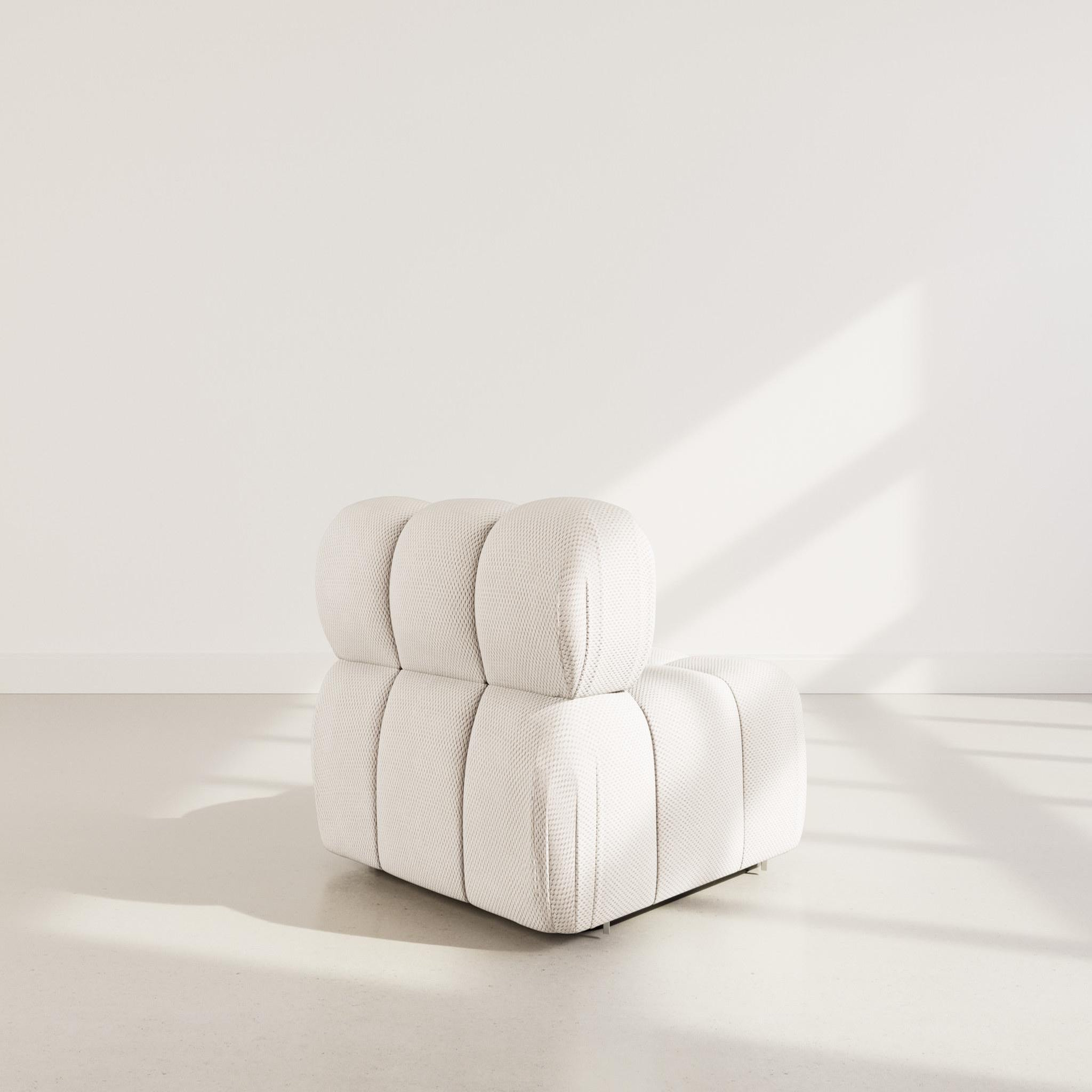 Voir la diapositive 4 : BEST MOBILIER Ruby - module d'assise en velours texturé
