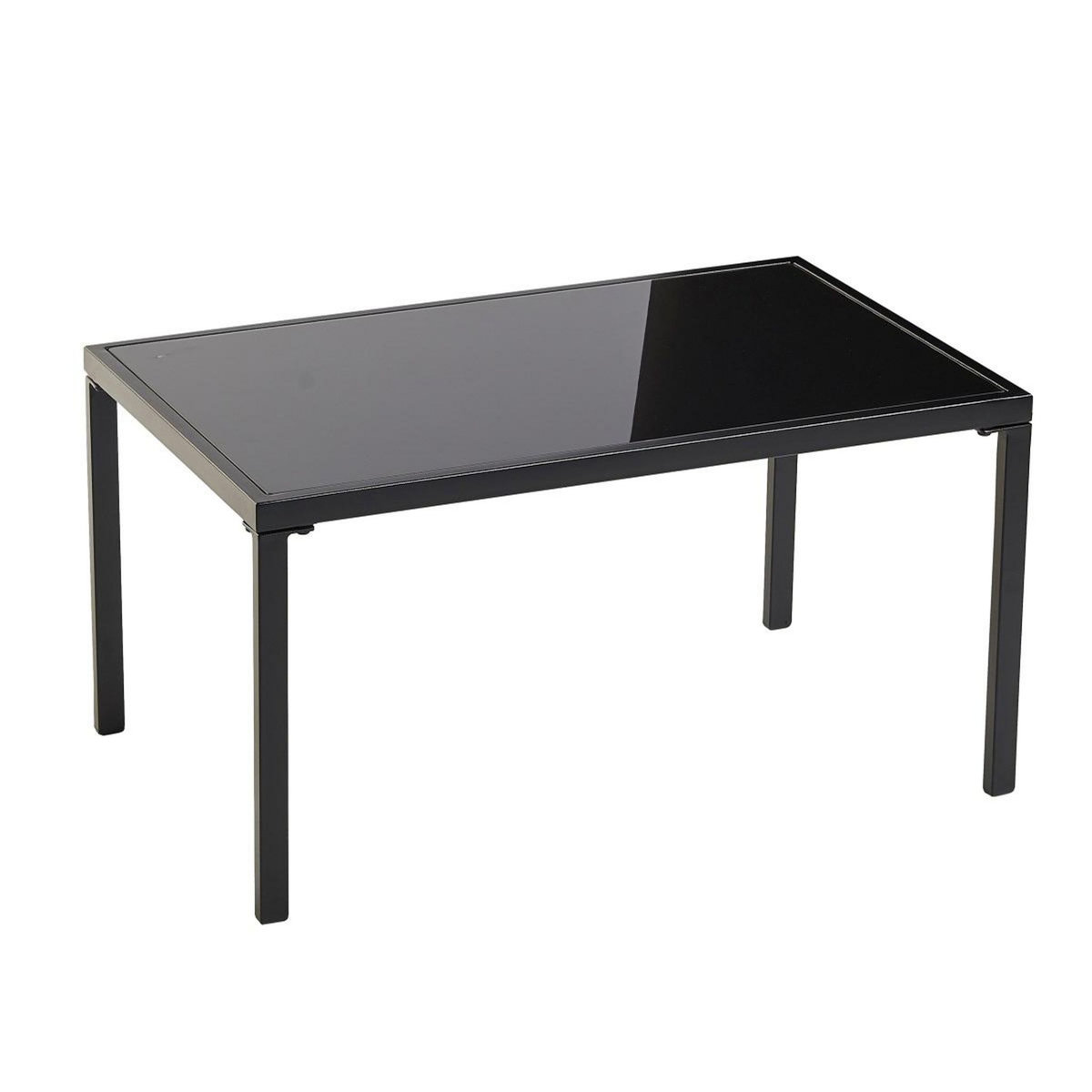 GARDENSTAR Salon bas de jardin - 4 places - Acier - Noir