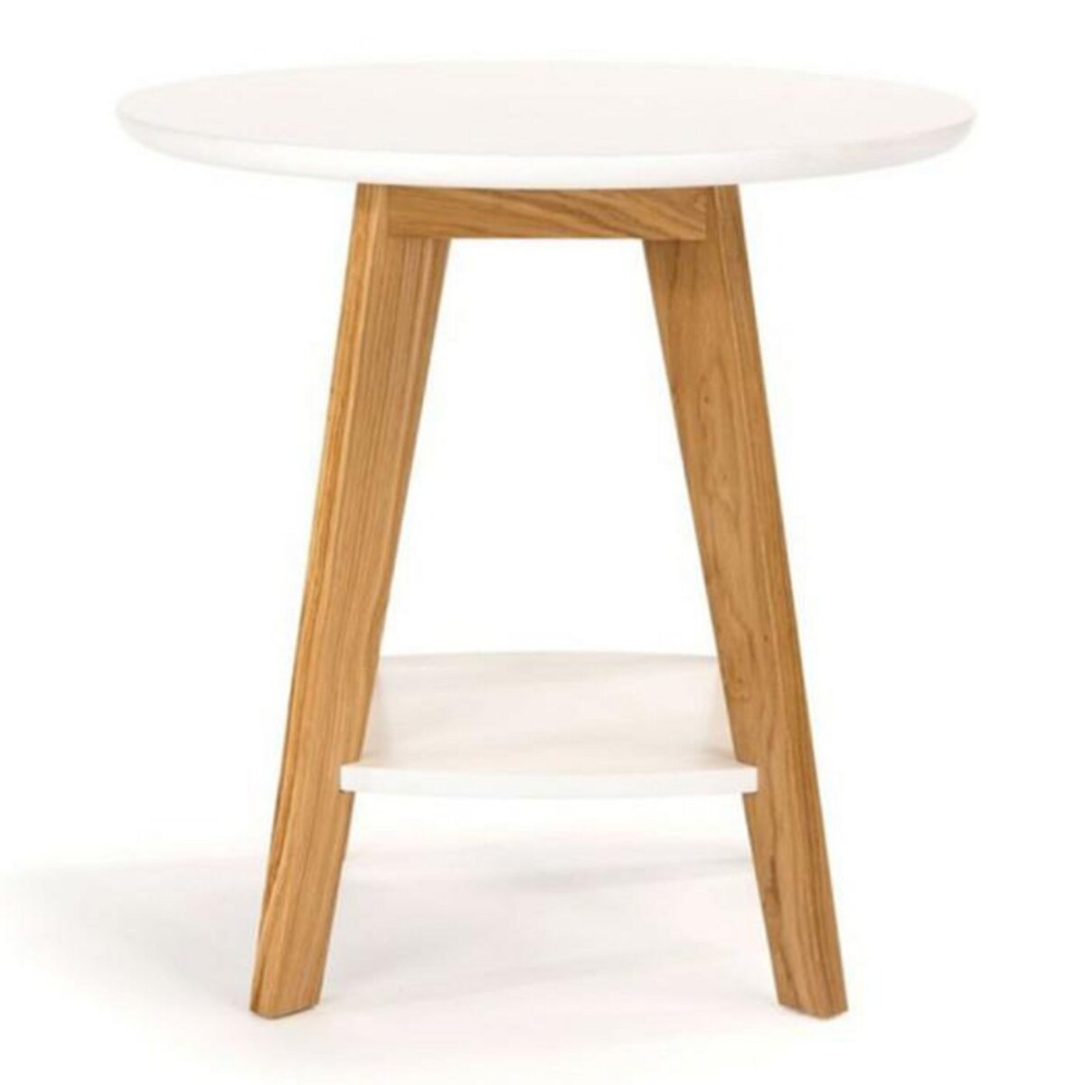 Paris Prix Table d'Appoint Design  Kensal  55cm Chêne & Blanc