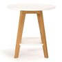 Voir la diapositive 1 : Paris Prix Table d'Appoint Design  Kensal  55cm Chêne & Blanc