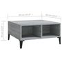 Voir la diapositive 6 : VIDAXL Table basse sonoma gris 60x60x30 cm bois d'ingenierie