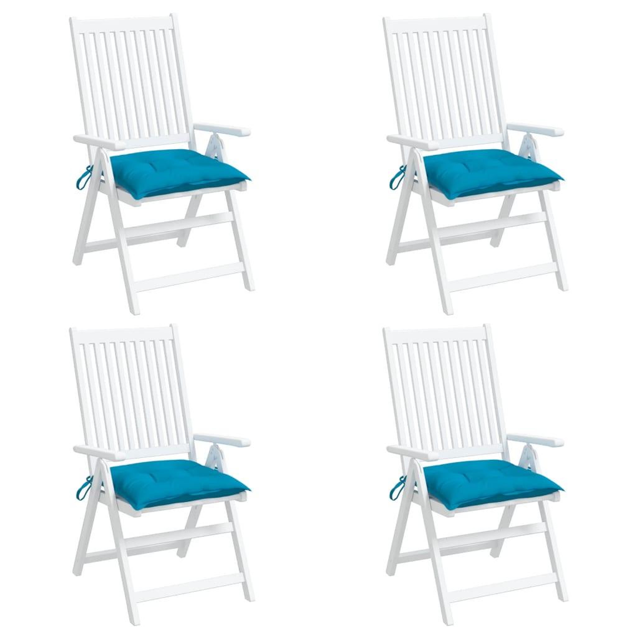 Voir la diapositive 4 : VIDAXL Coussins de palette lot de 4 bleu clair 50x50x7 cm tissu oxford