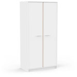 Demeyere Armoire de chambre - REVERSO - Blanc mat - 2 portes - 88,3 x 50 x 180,9 cm