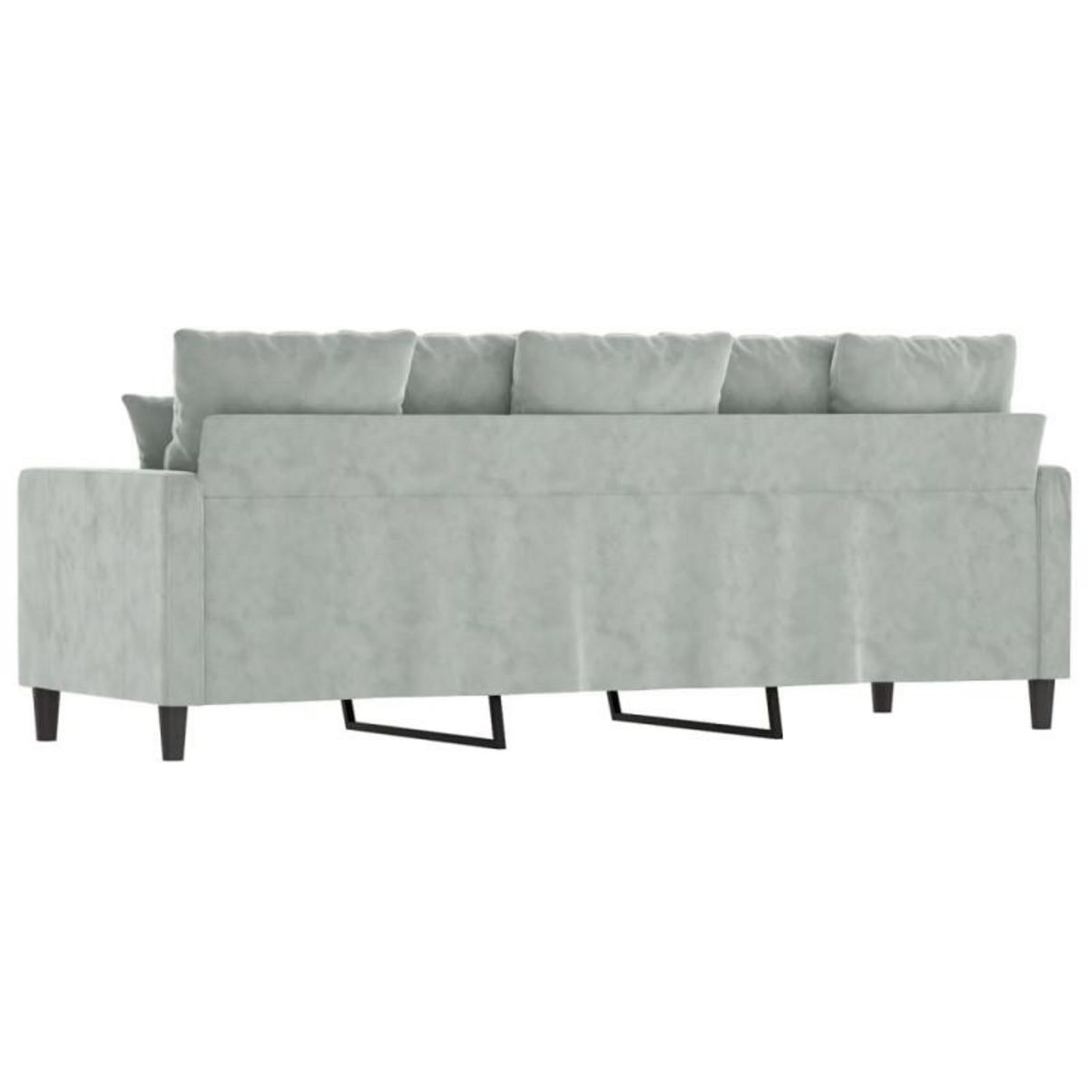VIDAXL Canapé à 3 places Gris clair 180 cm Velours