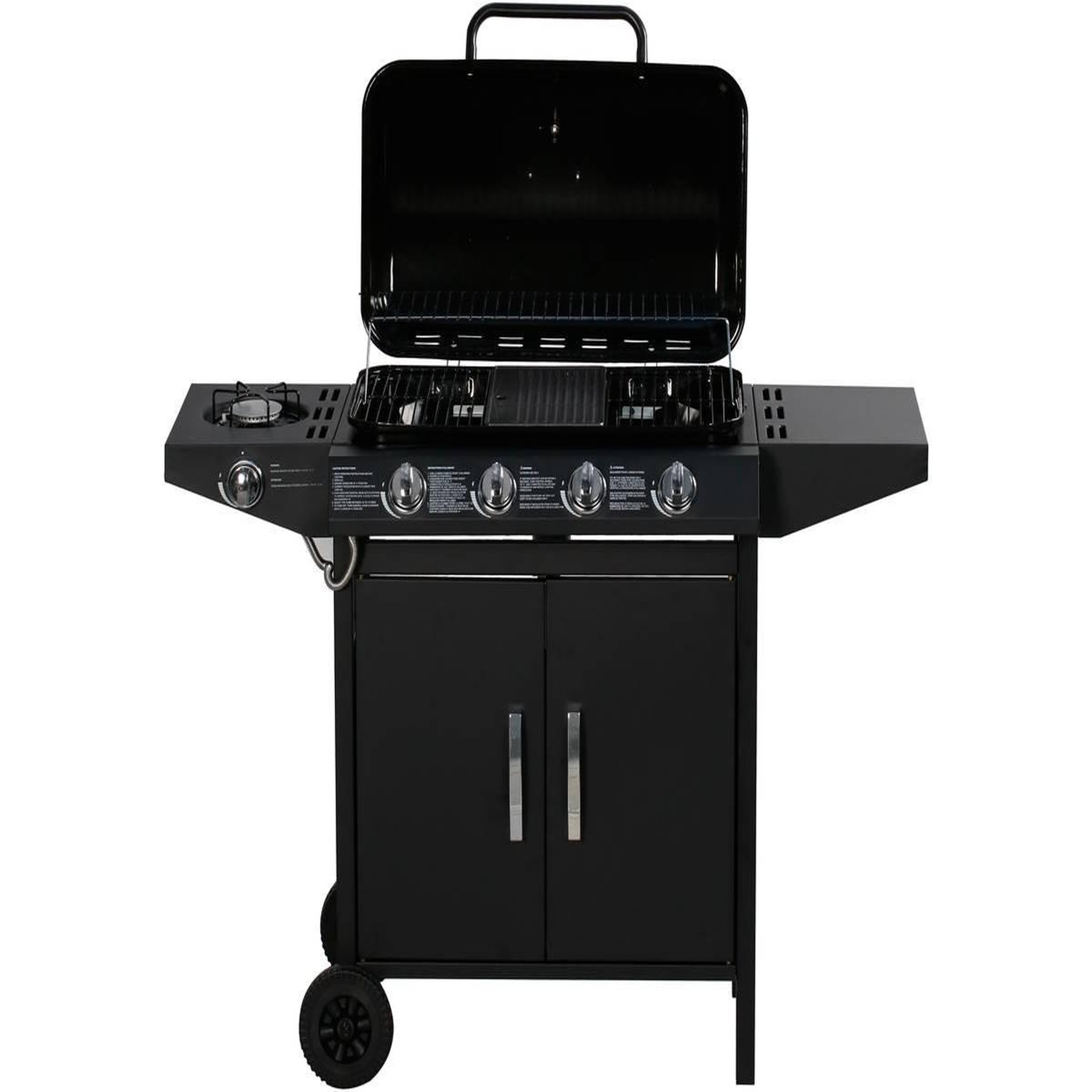 Voir la diapositive 4 : Habitat et Jardin Barbecue gaz  Festa 5  - 5 brûleurs dont 1 latéral - 12.9 Kw- Noir