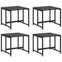 Voir la diapositive 2 : VIDAXL Tabourets de jardin 4 pcs noir acier et textilene